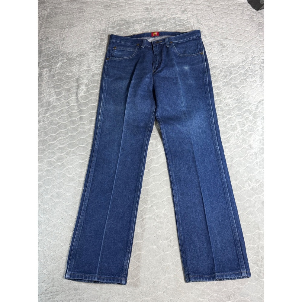 Wrangler 36MWZ Western Slim Fit Jeans Mens 34x32 Blue Denim Cowboy Cut Y2K